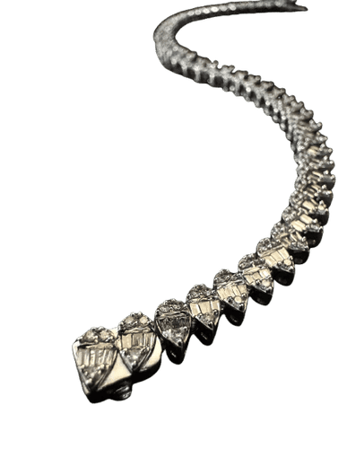 Bracelet Bracelet en or blanc 14 carats avec diamants 58 Facettes