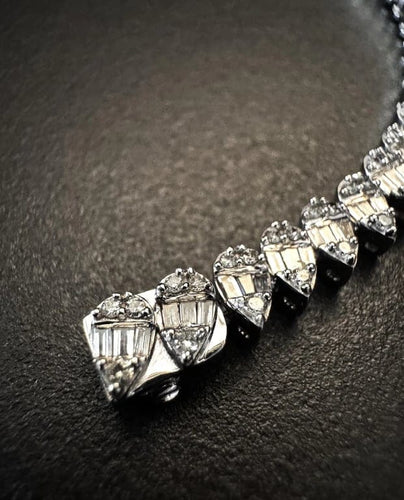 Bracelet Bracelet en or blanc 14 carats avec diamants 58 Facettes