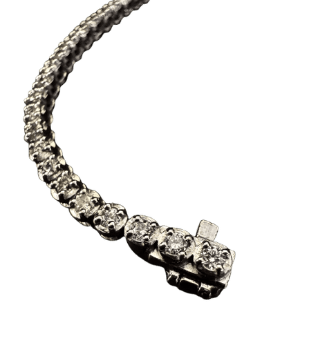 Bracelet Bracelet de tennis en or blanc et diamants 58 Facettes
