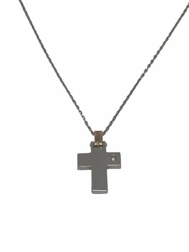 Collier Damiani - Collier pendentif croix en or blanc 18k et diamants 58 Facettes