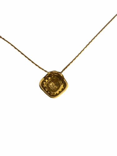 Collier Collier pendentif en or jaune 18k avec diamants et saphirs 58 Facettes