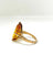 Bague 55 Bague cocktail en or jaune 18 carats avec citrine taille marquise 58 Facettes