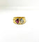 Bague 55 Bague toi et moi en or jaune 18 carats tourmaline et aigue-marine 58 Facettes