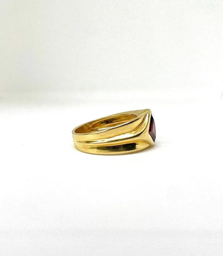 Bague 55 Bague toi et moi en or jaune 18 carats tourmaline et aigue-marine 58 Facettes