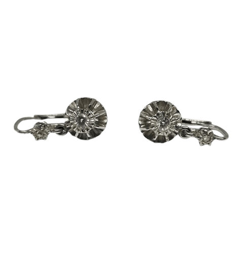 Boucles d'oreilles Boucles d’oreilles dormeuses en or blanc 750 et diamants 58 Facettes