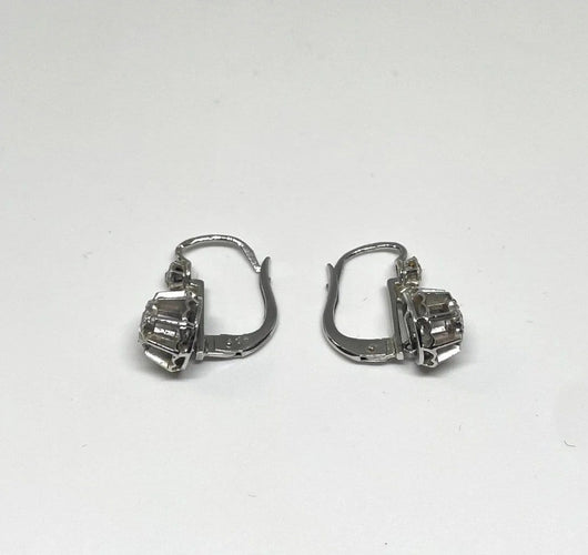 Boucles d'oreilles Boucles d’oreilles dormeuses en or blanc 750 et diamants 58 Facettes