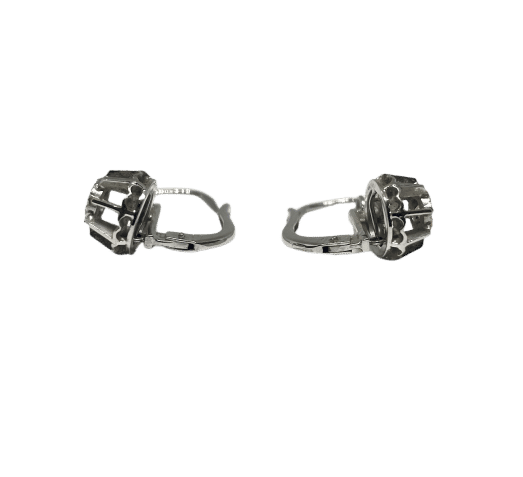 Boucles d'oreilles Boucles d’oreilles dormeuses en or blanc 750 et diamants 58 Facettes