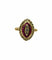 Bague 54 Bague marquise Art déco en or jaune 18K, diamants et rubis 58 Facettes