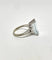 Bague 52 Bague cocktail en or gris 750 sertie d’une aigue-marine 58 Facettes