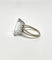 Bague 52 Bague cocktail en or gris 750 sertie d’une aigue-marine 58 Facettes