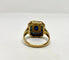 Bague 57 Bague Art déco en or jaune avec saphirs et diamants 58 Facettes
