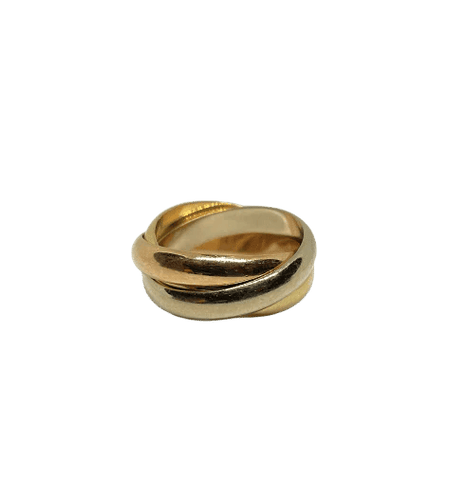 Bague 60 Cartier Trinity - Bague grand modèle en trois ors 750 58 Facettes