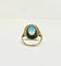 Bague 60 Bague vintage en or jaune sertie d’une topaze bleue 58 Facettes
