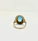 Bague 60 Bague vintage en or jaune sertie d’une topaze bleue 58 Facettes