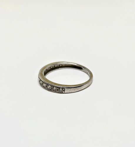 Bague 51 Bague demi-sertie en or gris 750 et diamants 58 Facettes