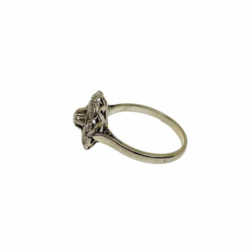 Bague 60 Bague marguerite en or gris 750 et diamants 58 Facettes