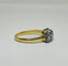 Bague 55 Bague en or jaune 750 sertie de 5 diamants 1,15 ct 58 Facettes