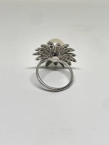 Bague 54 Mauboussin Au café des 2 amours - Bague en or blanc et diamants 58 Facettes