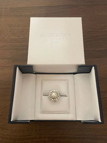 Bague 54 Mauboussin Au café des 2 amours - Bague en or blanc et diamants 58 Facettes