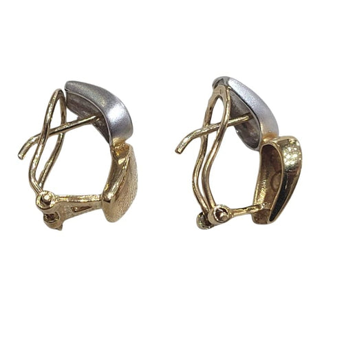 Boucles d'oreilles Boucles d’oreilles en or jaune et or blanc 18k 58 Facettes PE142