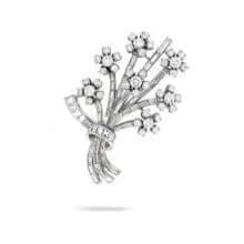 Broche Broche vintage en platine et diamants 58 Facettes
