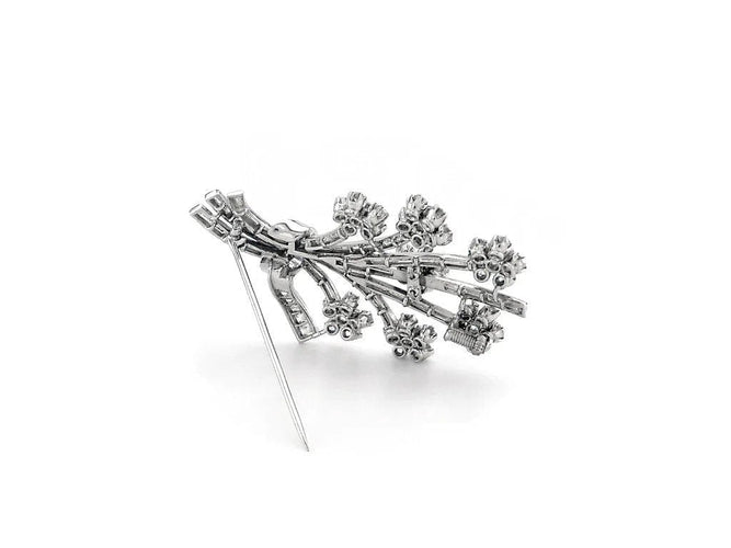Broche Broche vintage en platine et diamants 58 Facettes