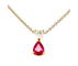 Pendentif Pendentif poire en or jaune 18 ct avec rubis et diamant 58 Facettes