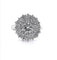 Bague 56 Bague entourage en or blanc et diamants 58 Facettes