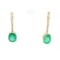 Boucles d'oreilles Boucles d'oreilles en or jaune avec émeraude et diamants 58 Facettes