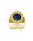 Bague 53 Bague homme en or jaune 18 carats avec saphir cabochon 58 Facettes