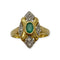 Bague 52 Bague ancienne en or jaune 18k avec émeraude et diamants 58 Facettes 330091854