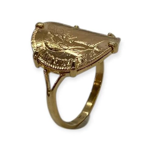 Bague 59 Bague Napoléon III « Tête laurée » en or jaune 58 Facettes 330088371