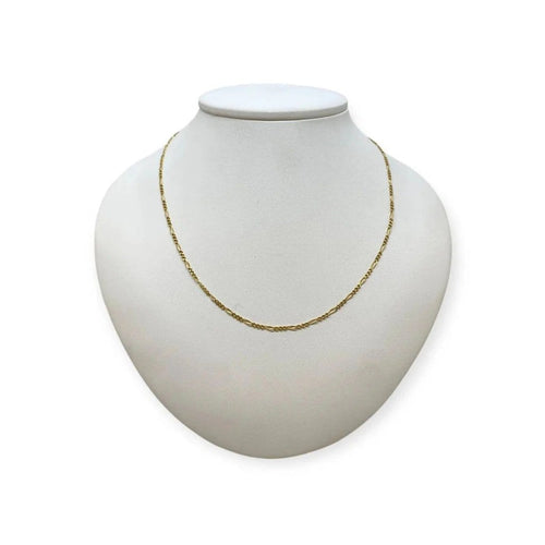 Collier Chaîne Figaro en or jaune 18k 58 Facettes 330089948