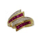 Bague 64 Bague rubis et diamants en or blanc et or jaune 750 58 Facettes 330091920