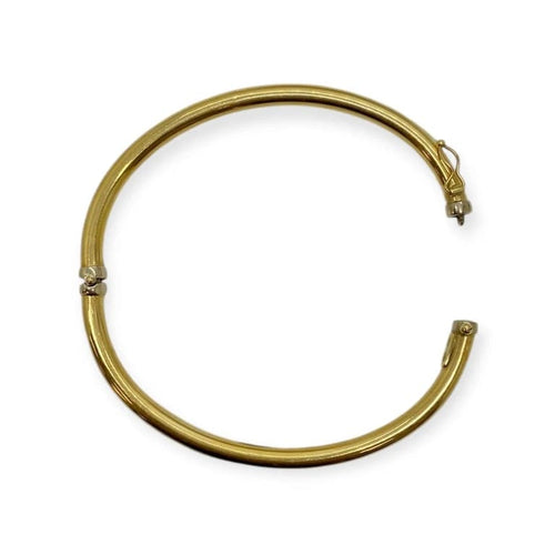 Bracelet Bracelet jonc ovale à ouverture en or jaune 750 58 Facettes 330089756