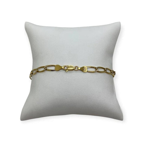Bracelet Bracelet maille cheval en or blanc et or jaune 750 58 Facettes 330089754