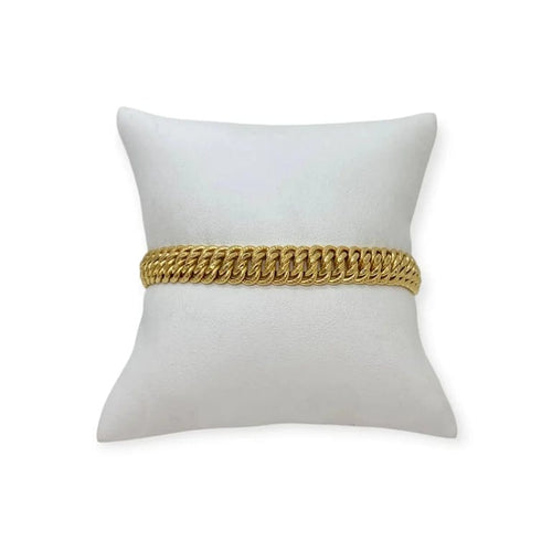 Bracelet Bracelet maille américaine en or jaune 750 (18 k) 58 Facettes 330092479