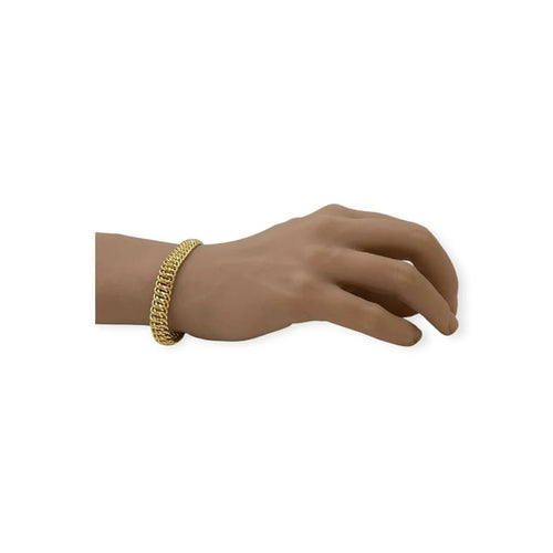 Bracelet Bracelet maille américaine en or jaune 750 (18 k) 58 Facettes 330092479