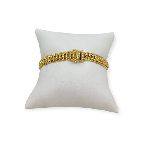 Bracelet Bracelet maille américaine en or jaune 750 (18 k) 58 Facettes 330092479