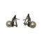 Boucles d'oreilles Boucles d’oreilles en or blanc, diamants et perles 58 Facettes 330085714