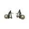 Boucles d'oreilles Boucles d’oreilles en or blanc, diamants et perles 58 Facettes 330085714
