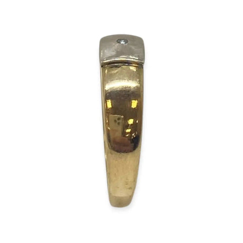 Bague 63 Bague deux ors en or blanc et or jaune avec diamant 58 Facettes 330088312
