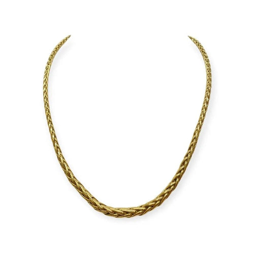 Collier Collier maille palmier en or jaune 750 58 Facettes 330088811