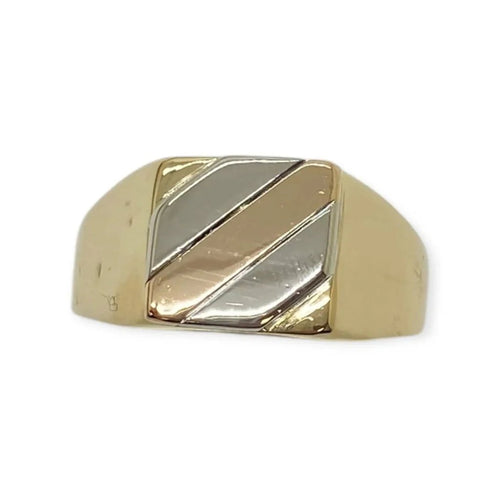 Bague 70 Chevalière - Bague trois ors 18K 58 Facettes 330086886