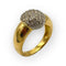 Bague 56 Bague boule pavée en or blanc et or jaune 18K avec diamants 58 Facettes 149063866