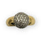 Bague 56 Bague boule pavée en or blanc et or jaune 18K avec diamants 58 Facettes 149063866
