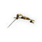 Broche Broche feuille vintage en or jaune 18k et diamant 58 Facettes 149063365