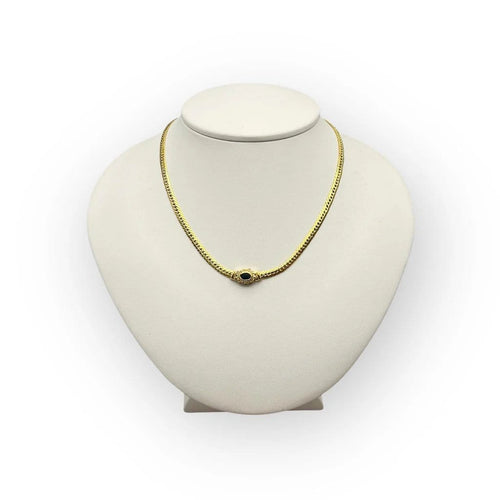 Collier Collier ras-de-cou en or jaune, saphir et diamants 58 Facettes 149066022