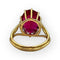 Bague 53 Bague en or jaune 18K avec pierre rouge 58 Facettes 149058569