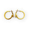 Boucles d'oreilles Créoles en or jaune 18K et diamants 58 Facettes 149060553